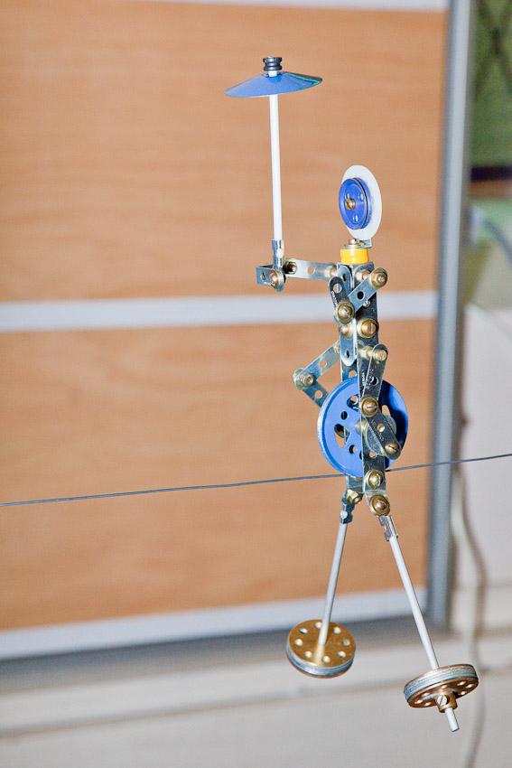 High wire cyclist